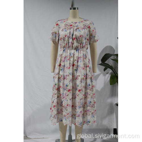 Cotton Summer Dresses Ladies Idyllic Short Sleeved Dress Manufactory